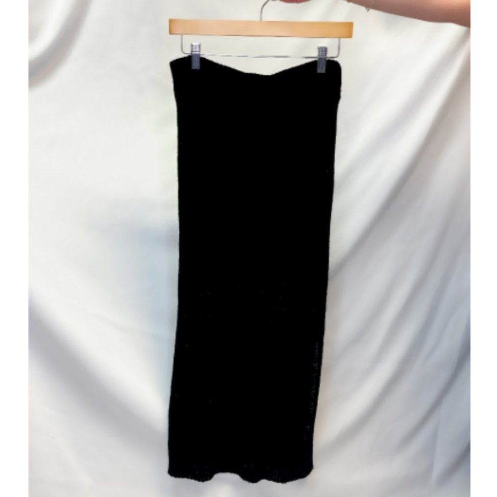 Black Sweater Knit Skirt